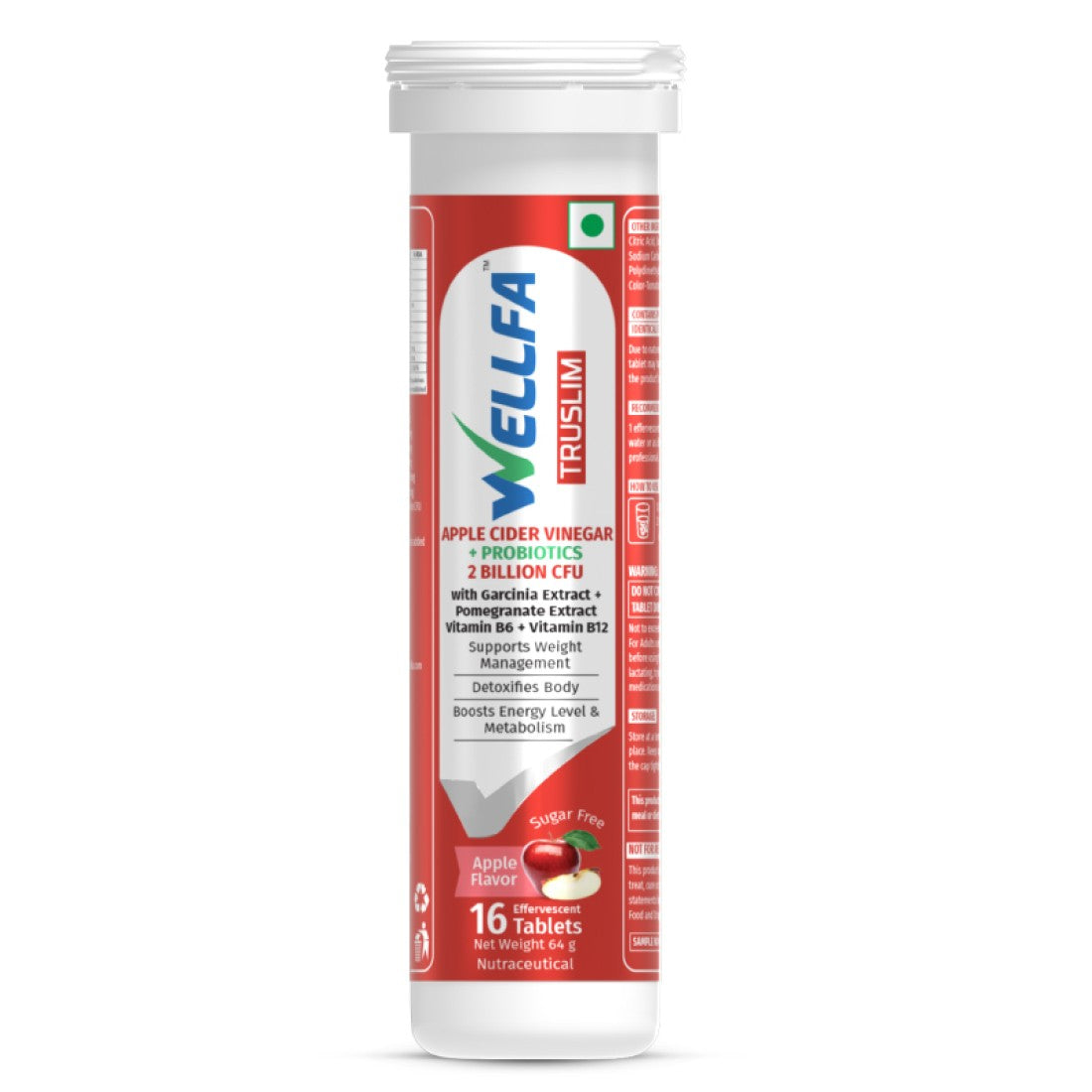 WELLFA TRUSLIM Refreshing Apple Cider Vinegar Powered with Probiotics for Weight Management