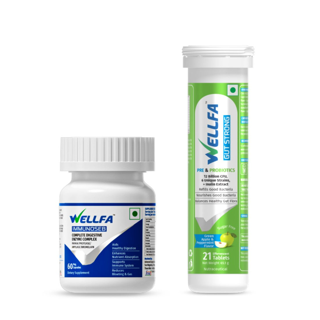 WELLFA ULTIMATE DIGESTIVE BUNDLE Effervescent Tablets and Capsules