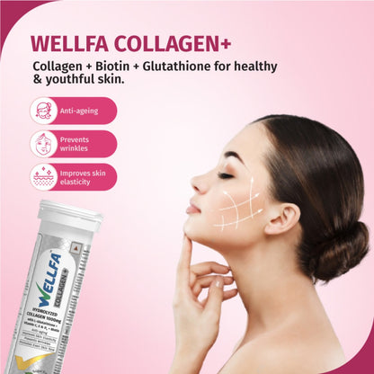 Wellfa Collagen+ Biotin + Glutathione for healthy and youthful skin