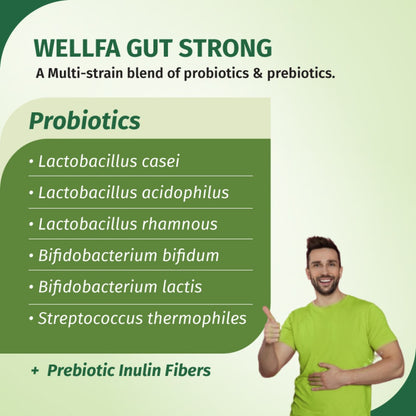 Multi Strain Probiotics + Prebiotic for Gut & Digestive Health