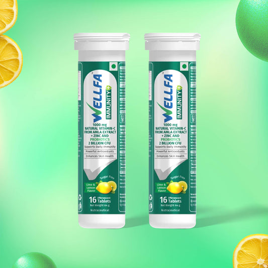 Wellfa IMMUNITY+ Fizzy Effervescent Tablets Pack of 2