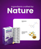 Wellfa Sleepwell - Melatonin Mouth Dissolving Tablets with Chamomile Extract - Restore Sleep Cycles Naturally - 100% Drug-Free and Non-Habit Forming