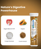 Wellfa Digesti-Pro - Multi-Enzyme Complex with Cumin extract for Instant Relief from Indigestion, Gas & Heartburn | Delicious Cumin Flavor Effervescent Tablets