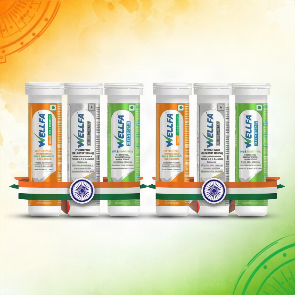 WELLFA INDEPENDENCE DAY TRIO OFFER- Wellfa Reload Pre & Probiotics, Wellfa Collagen+ & Wellfa Gut Strong