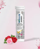 Wellfa Collagen+ Japanese Marine Collagen Supplement - Radiant Youthful & Anti-aging Collagen Supplement | Rose Flavor Effervescent Tablets