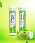 Wellfa Gut Strong - Buy Gut Health Supplement & Immunity Booster Tablets - Powered with 12 Billion CFU of 6 Unique Strain Probiotics & Prebiotic Inulin - Green Apple Flavor Effervescent Tablets
