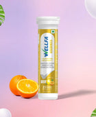 Wellfa Skin Glow - Daily Skin Glow Tablets | Powered by L-Glutathione & Vitamin C | Orange Flavor Effervescent Tablets