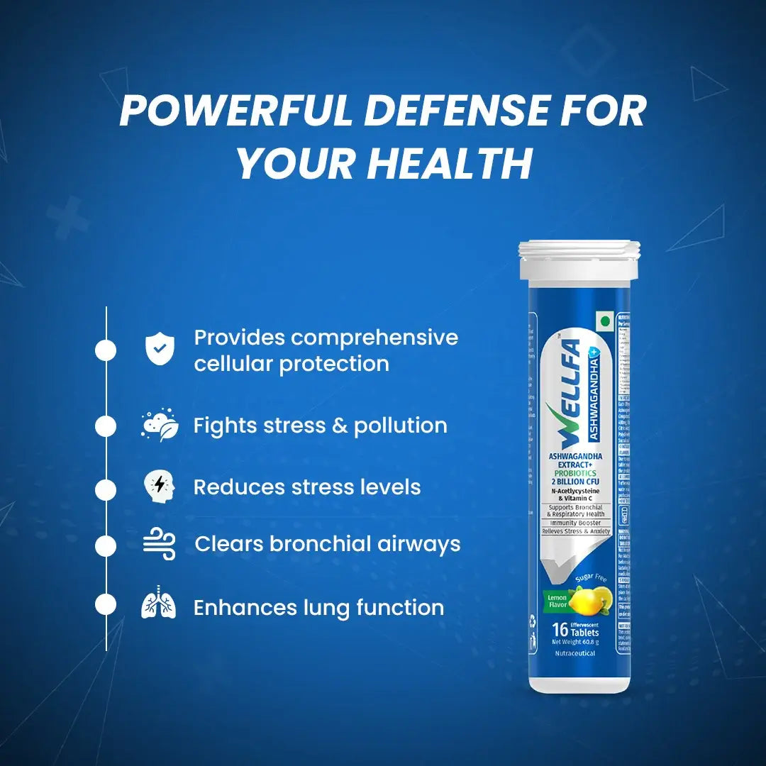 Effervescent Immunity, Stress & Respiratory Support — Powered by Ashwagandha, NAC & Vitamin C