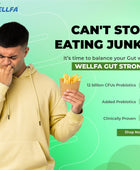 WELLFA GUT STRONG Multi-Strain Probiotics + Prebiotic for Gut & Digestive Health