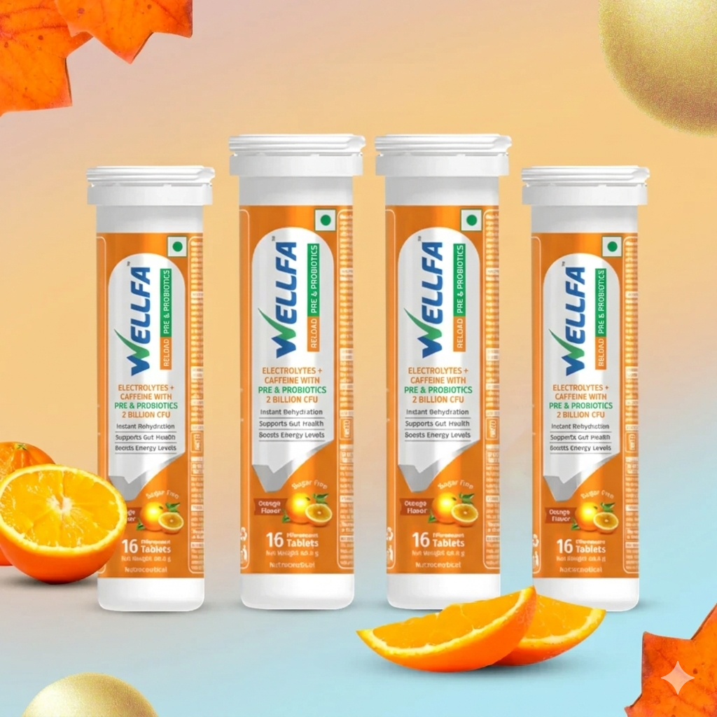 Effervescent Hydration & Instant Energy — Powered by Electrolytes, Caffeine & Reload Probiotics