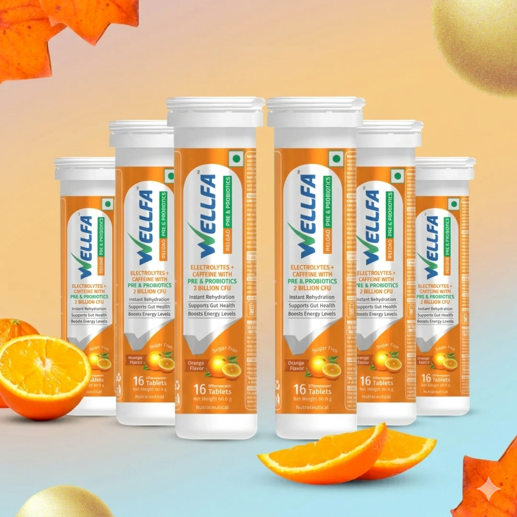 Effervescent Hydration & Instant Energy — Powered by Electrolytes, Caffeine & Reload Probiotics